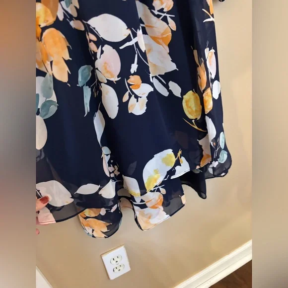 Nine West floral faux wrap dress size 10 - Picture 8 of 14